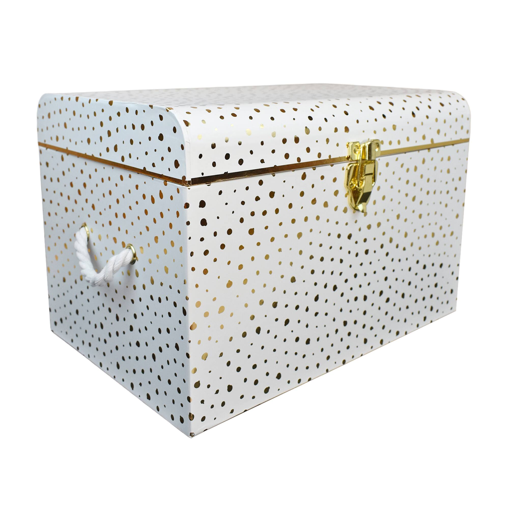 Medium Gold Dots Trunk Box by Ashland®